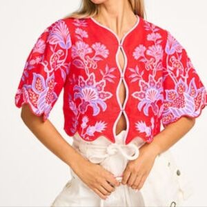 FARM Rio Red Floral Crop Top